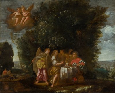 Christ servi par des anges - Unbekannt