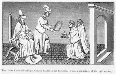 Kublai Khan donne une tablette d