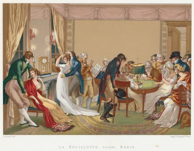 Dames et messieurs jouant à La Bouillotte, France, vers 1804-1814 - Unbekannt