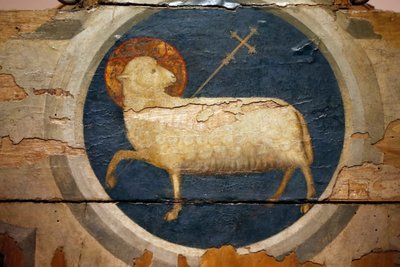Agneau de Dieu peint par Giotto. 14e siècle. Padoue. Italie - Unbekannt