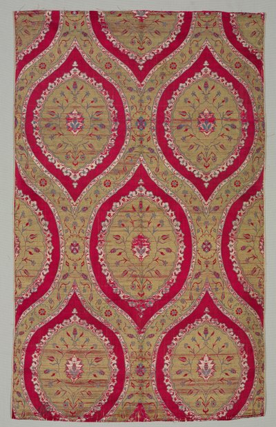 Lampas avec médaillons floraux en treillis ogival, 1550-1575 - Unbekannt