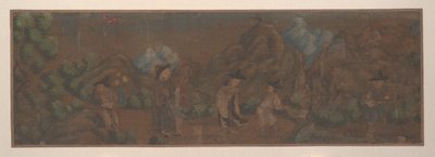 Peinture de paysage de figure dans un cadre boisé - Unbekannt