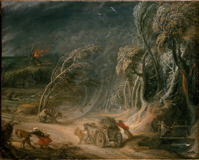 Paysage : une tempête, 18ème siècle - Unbekannt
