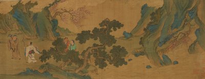 Paysage avec des immortels taoïstes dans les montagnes, dynastie Ming ou Qing, 17ème siècle - Unbekannt