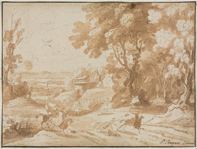 Paysage avec cavaliers - Unbekannt