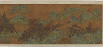 Paysage avec bâtiments et voyageurs - Unbekannt