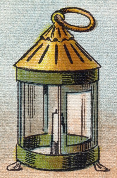 Lanterne. Gravure dans « Alphabet de ma petite fille ». Bernardin-Bechet et Fils, libraires-éditeurs, Paris, vers 1895 - Unbekannt