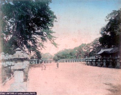 Lanternes à Zojoji dans le parc de Shiba, Tokyo - Unbekannt