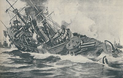 Derniers moments du cuirassé HMS Victoria en train de couler, 1893, 1937 - Unbekannt