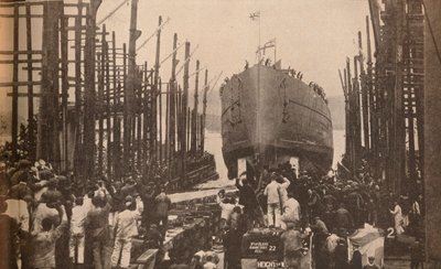 Lancement du H.M.S. Lion en août 1910, vers 1910, 1935 - Unbekannt
