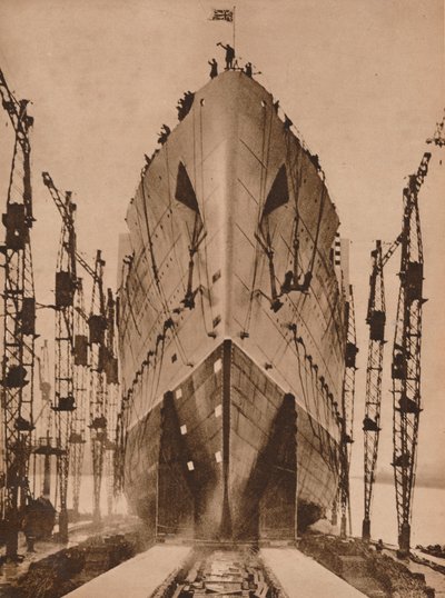 Lancement du paquebot Cunard `Queen Mary`, 1934 1935 - Unbekannt