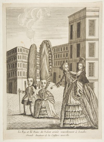 Le Roi et la Reine des Nabots arrivés nouvellement à Londres. Grands amateurs de la... - Unbekannt