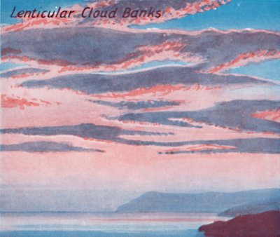 Bancs de nuages lenticulaires - Une douzaine des principales formes de nuages dans le ciel, 1935 - Unbekannt