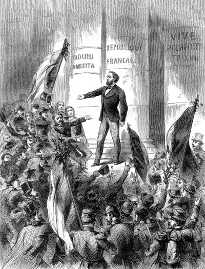 Léon Gambetta proclamant la République de France, 4 septembre 1870, 1882-1884 - Unbekannt