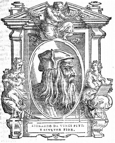 Léonard de Vinci. De : Giorgio Vasari, Les Vies des plus excellents peintres, sculpteurs et architectes italiens, 1568 - Unbekannt