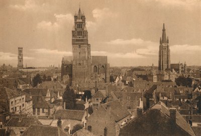 Les trois Tours Beffroi, Cathédrale et Église Notre-Dame, vers 1928 - Unbekannt