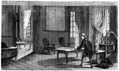 Lesage expérimentant avec le premier télégraphe électrique, Genève, 1774 - Unbekannt