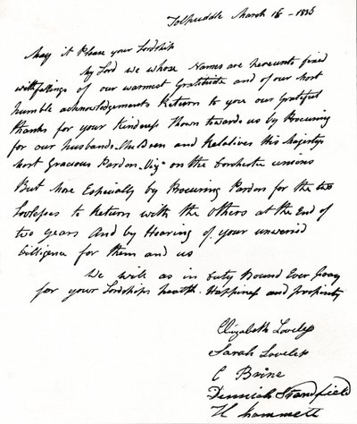 Lettre écrite au ministre de l