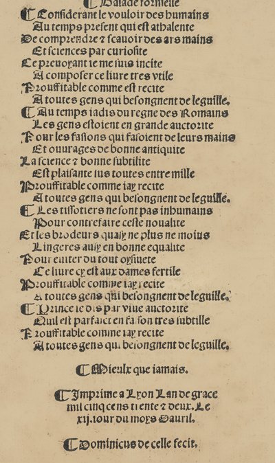 Libbretto nouvellement composé par maître Domenico da Sera... travailler de chaque s..., 12 avril 1532 - Unbekannt
