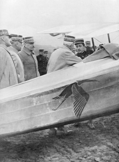 Lieutenant Georges Guynemer rencontrant des généraux français, 19 février 1917 - Unbekannt