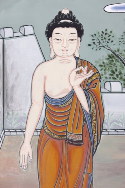 Vie du Bouddha Le ministère Le geste du débat expliquant les enseignements du Bouddha (Vitaka Mudra) - Unbekannt