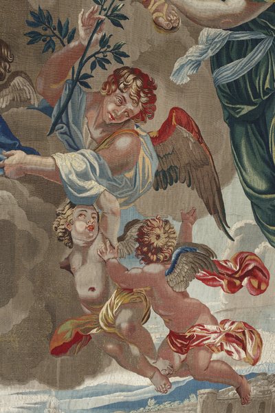 Vie de la Vierge : Le Couronnement de la Vierge (détail des anges) - Unbekannt