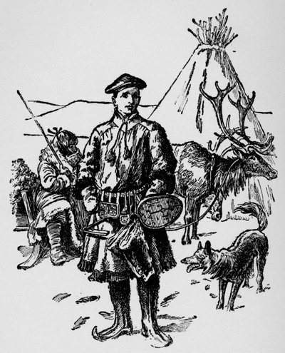 Linné en costume lapon, vers 1918 - Unbekannt