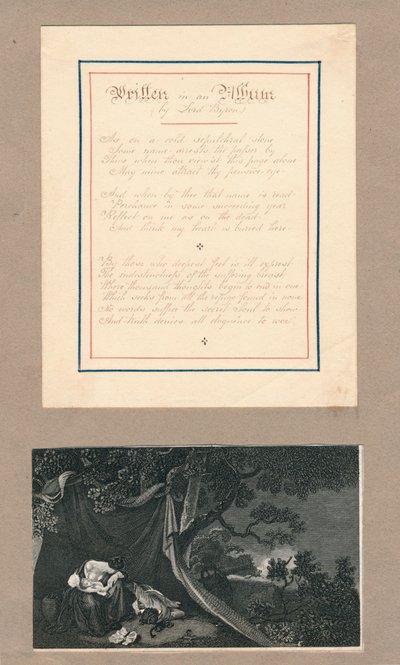 Lignes écrites dans un album, à Malte, vers 1812 - Unbekannt