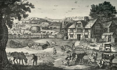 Activité animée dans une ferme du XVIIIe siècle, 1938 - Unbekannt
