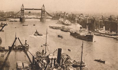 Londres - Tower Bridge et le bassin, vers 1910 - Unbekannt