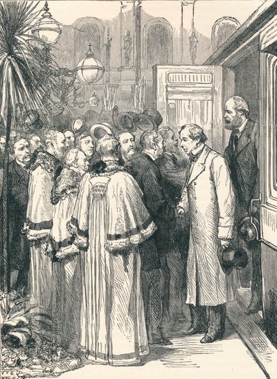 Lord Beaconsfield et Lord Salisbury à la gare de Charing Cross, 1896 - Unbekannt