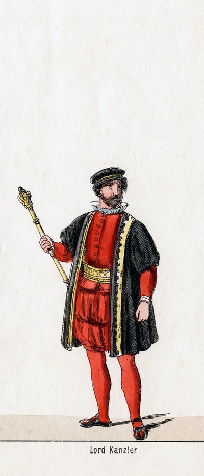 Lord Chancelier, costume pour la pièce de Shakespeare, Henry VIII, XIXe siècle - Unbekannt