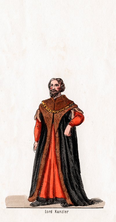 Lord Chancelier, costume pour la pièce de Shakespeare, Henry VIII, 19e siècle - Unbekannt