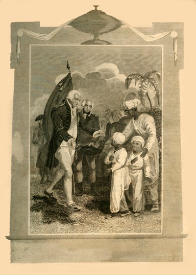 Lord Cornwallis recevant les fils de Tippoo Saib, vers 1780, 1816 - Unbekannt