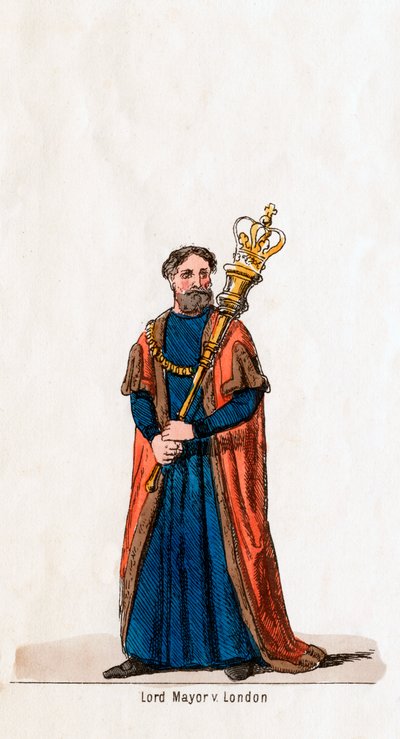 Lord-maire de Londres, costume pour la pièce de Shakespeare, Henry VIII, 19e siècle - Unbekannt