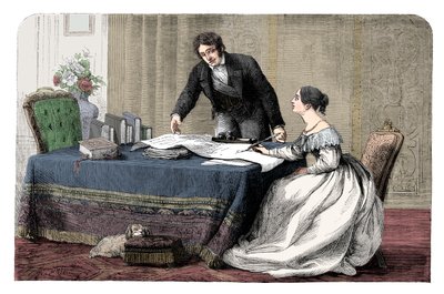 Lord Melbourne instruisant la jeune reine Victoria - Unbekannt