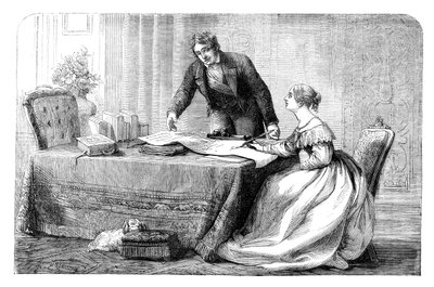 Lord Melbourne 1779-1848 instruisant la jeune reine Victoria 1819-1901, 1837 vers 1895 - Unbekannt