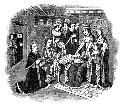 Lord Rivers et Caxton devant Édouard IV, 15ème siècle, 1910 - Unbekannt