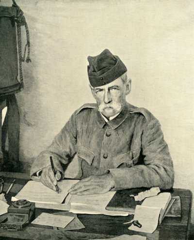 Lord Roberts écrivant dans sa tente, vers 1900, 1901 - Unbekannt