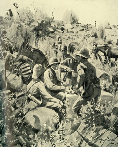 Lord Roberts et son état-major déjeunant sur le Veldt, 1901 - Unbekannt