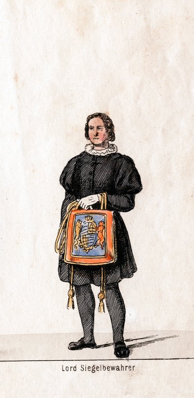 Gardien du sceau, costume pour la pièce de Shakespeare, Henry VIII, 19e siècle - Unbekannt