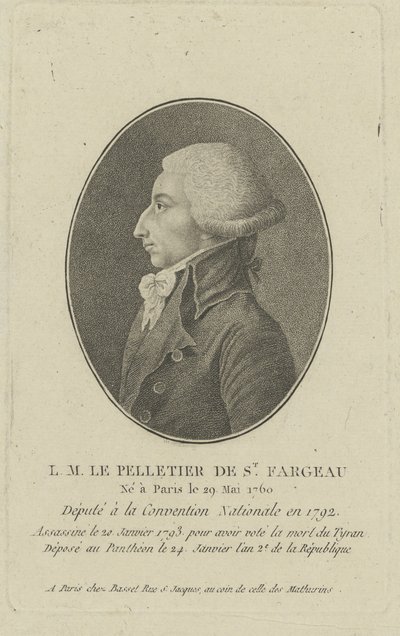 Louis-Michel Le Peletier, Marquis de Saint-Fargeau 1760-1793, années 1790 - Unbekannt