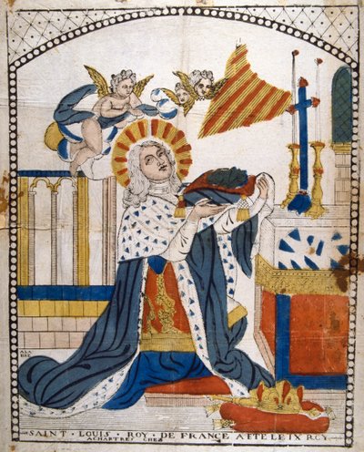 Louis IX, roi de France, dans la cathédrale de Chartres en habits de couronnement - Unbekannt