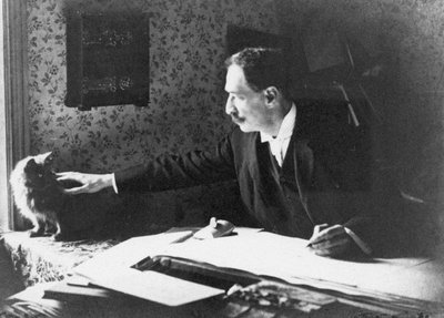 Louis Wain à sa table de dessin, années 1890 - Unbekannt