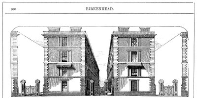 Logements ouvriers à faible loyer construits par la Birkenhead Dock Co, vers 1844 vers 1860 - Unbekannt