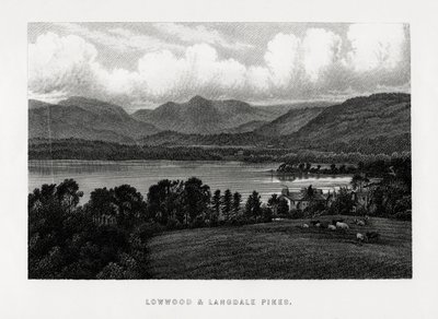 Lowwood et Langdale Pikes, Lake District, Cumbria, 1896 - Unbekannt