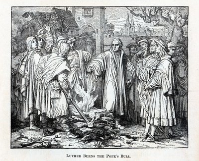 Luther brûle la bulle du Pape, 1882 - Unbekannt