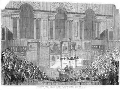 Lyon Playfair, chimiste et politicien écossais, donnant une conférence, 1852 - Unbekannt