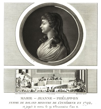 Madame Roland ou Marie-Jeanne Phlipon (1754-1793), Girondine, avec son mari Jean-Marie Roland de la Platière - Unbekannt