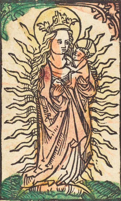 Madone et Enfant dans une gloire debout sur un croissant de lune, 1470-1480 - Unbekannt